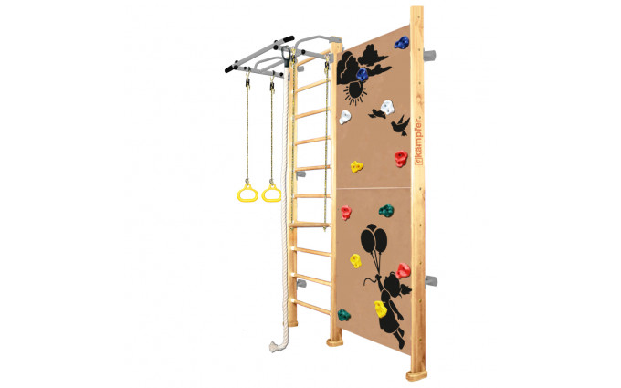 Шведская стенка Kampfer Jungle Wall Girl (№1 натуральный Стандарт белый антик турник) Шведская стенка Kampfer Jungle Wall Girl (№1 натуральный Стандарт белый антик турник)